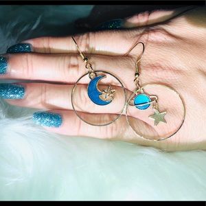 Sun & Saturn earrings